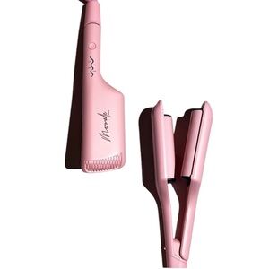 Mermade Hair Pink Crimp Free Ceramic Double Waver Hair Tool
